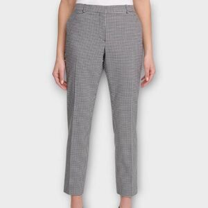 Tommy Hilfiger Womens Pants Sz‎ 10 Black White Checked Straight Stretch Classic